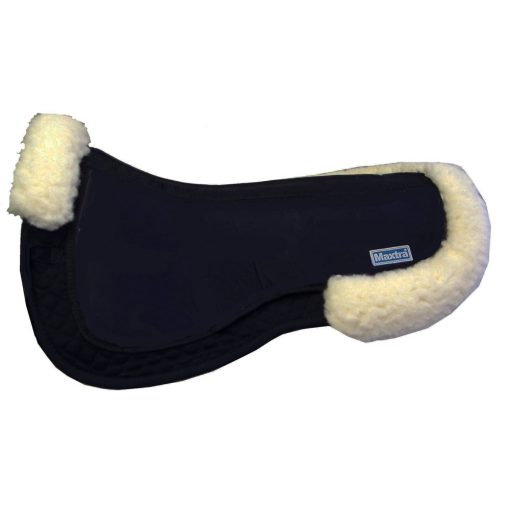 Maxtra Extra shimmable half pad with wool trim in black
