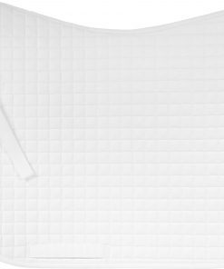 Horze River AP saddle pad, white with white binding