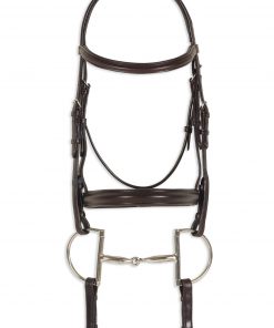 Ovation Quarter Horse Plain Padded Raised Bridle with reins