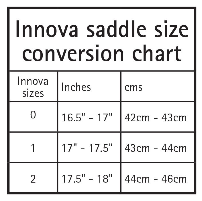 Saddle Size Chart