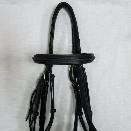 Double Bridle with Crank Noseband 0872B brow band