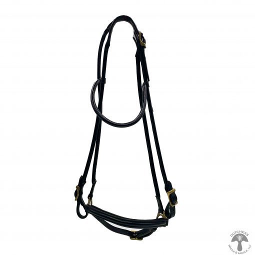 Rolled Bitslip with Drop Noseband Headstall 0261 Full
